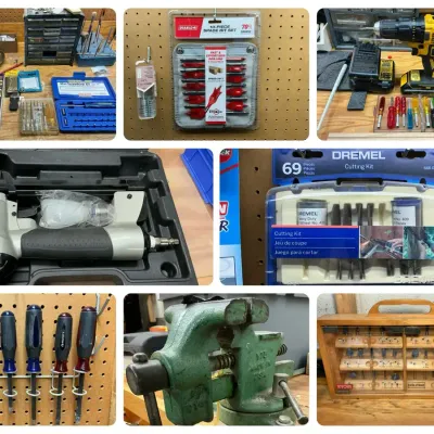 Large Misc Tool Collection Inc Router Table & Bits, Hand Tools & More 