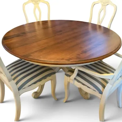 Ethan Allen Dining Table & Four Chairs (54.5 Inch)