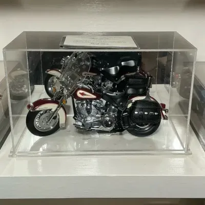 Franklin Mint Harley Davison & Two 1950’s Die Cast Metal Cars 