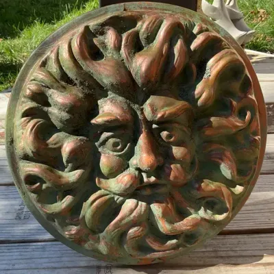 14” Wind Man Wall Plaque 