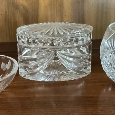 Waterford Crystal Votive Bowl, Ring Holder, Trinket Box