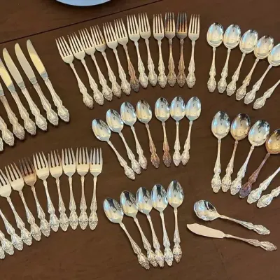 Rogers Oneida Baroque Rose Stainless Steel Flatware