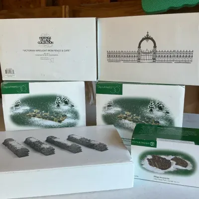 Dept 56 Stone Village Stone Accessories 