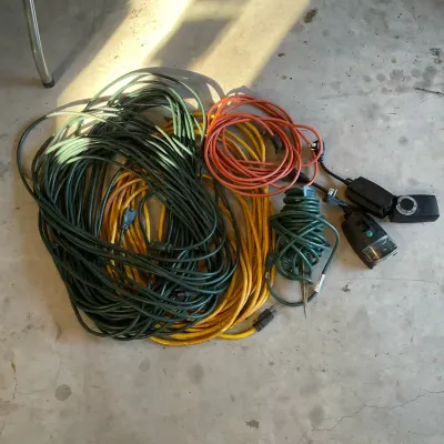 Outdoor Timers For Lights & Decorations And Assorted Sized Extension Cords