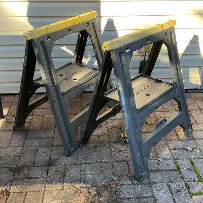 Pair Of Stanley Folding Saw Horses 