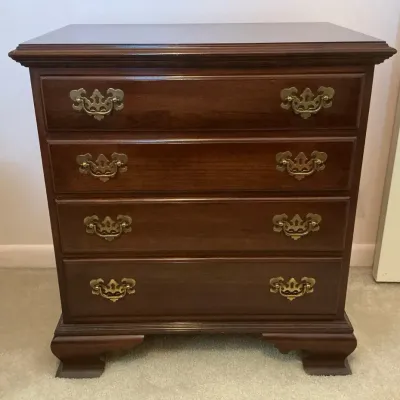 Ethan Allen Chippendale Dark Finish Bachelor's Chest