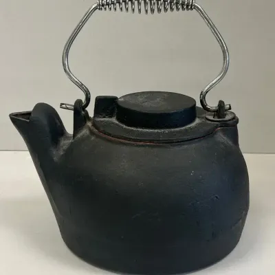 Vintage Cast Iron Tea Kettle