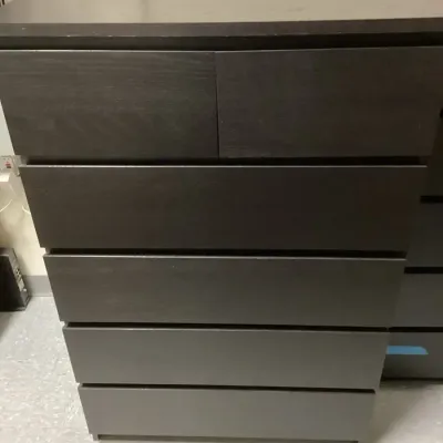 Black 2 Over 4 Chest Of Drawers