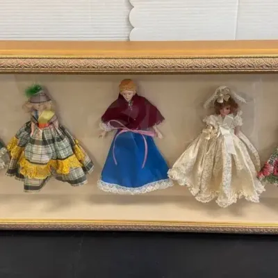 Shadowbox With Vintage Doll Display