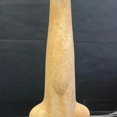 Mid Century Molded Yellow Cat