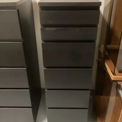 Black 6 Drawer Lingerie Chest