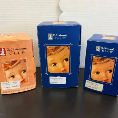 Trio Of Hummel Collector's Club Small Figurines