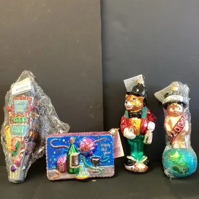 Five Christopher Radko Ornaments 