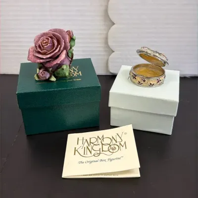 Monet Collectible Box & Harmony Kingdom Box Figurine (2)