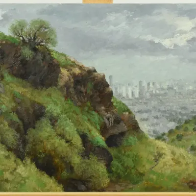 Armando Morales, (1927 - 2011) Attributed Signed Original Landscape Oil Painting
