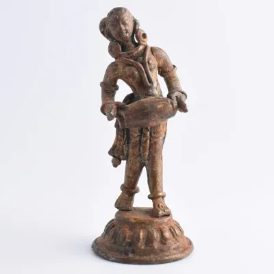 Vintage / Antique Indian Bronze Musical Figure