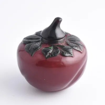 Vintage / Antique Chinese Peking Glass Melon Form Snuff Bottle