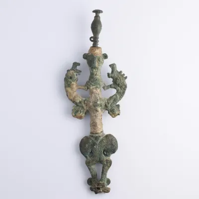 Ancient Luristan Bronze God Self Finial (1500 - 500 BCE)