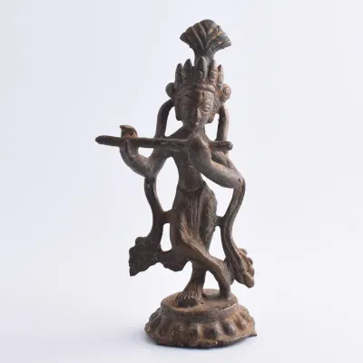 Vintage / Antique Indian Bronze Krishna Figure