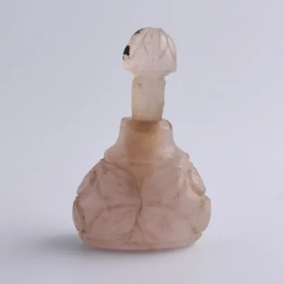 Vintage / Antique Chinese Carved Pink Jadeite Snuff Bottle
