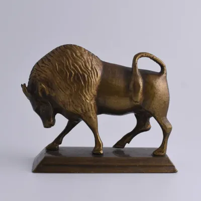 Vintage / Antique Bronze Buffalo Figure 