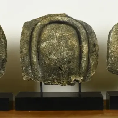 Ancient Southeast Asian Mounted Temple Wall Stones