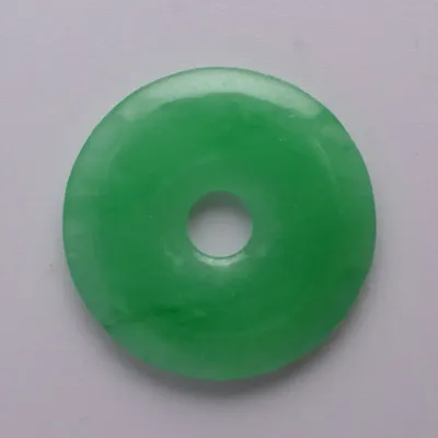 Vintage / Antique Chinese Green Jadeite Carved Disk
