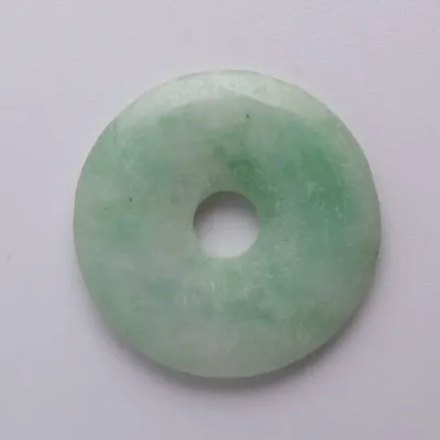 Vintage/ Antique Chinese Green Jadeite Carved Disk