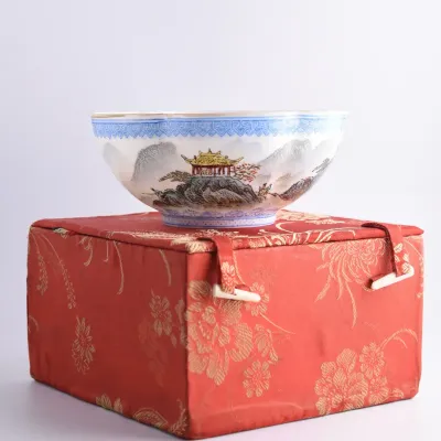 Vintage / Antique Chinese Republic Period Eggshell Porcelain Famille Rose Bowl