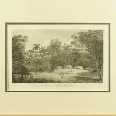 James Cook, Flatooka or Morai in Tongataboo Antique Original Engraving (1784)