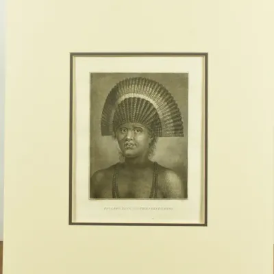 James Cook, Poulaho King of The Friendly Islands Antique Original Engraving (1784)
