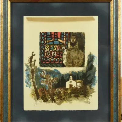 Antoni Clave, Carmen Vintage Framed Original Lithograph