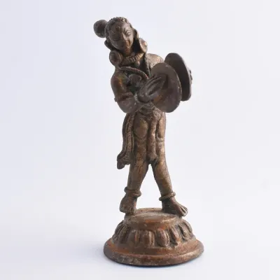 Vintage / Antique Indian Bronze Musical Figure