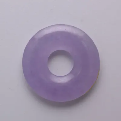 Vintage / Antique Chinese Lavender Jadeite Carved Disk