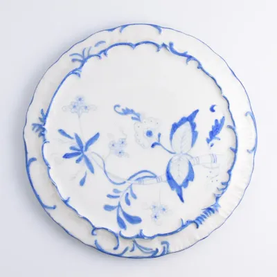 Vintage Blue & White Onion Patterned Ceramic Trivet