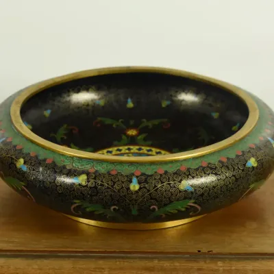 Vintage / Antique Japanese Cloisonné Low Bowl