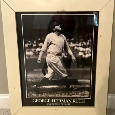 Babe Ruth "The Sultan of Swat" Framed Baseball Poster by OSP Publishing