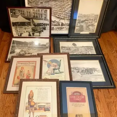 Framed Historical City Prints, Broadway Street Scenes & Classic Advertising Artwork