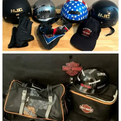 Harley-Davidson Motorcycle Bags, Helmets, Riding Accessories & Memorabilia