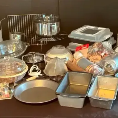 Corning Casserole Dishes, Metal Bakeware, Wicker Baskets & Kitchen Accessories