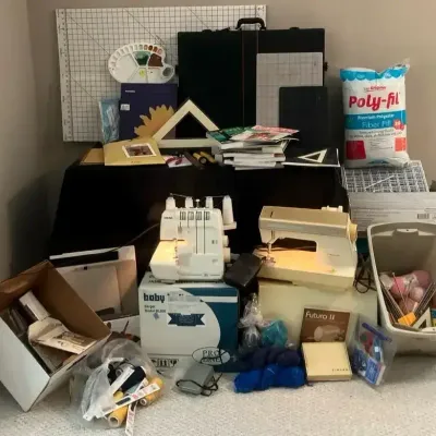 Singer Sewing Machine, Baby Lock Serger, and Sewing & Craft Supplies