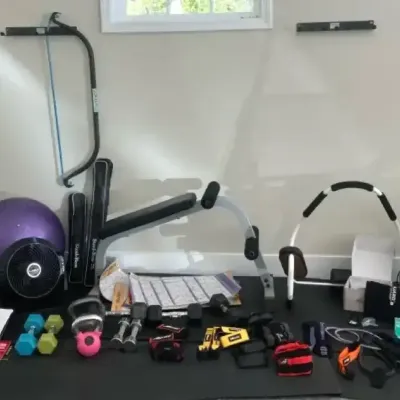 Ab Cruncher, Decline Fitness Bench, Dumbbells, Kettlebell, Resistance Bands & Exercise Equipment
