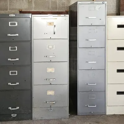 Seven Metal File Cabinets #2