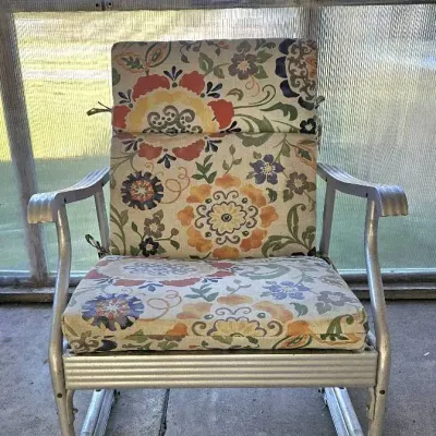 Vintage MCM Aluminum Patio Glider