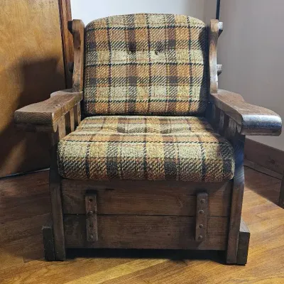 1970s Rustic Knotty Pine Armchair #2