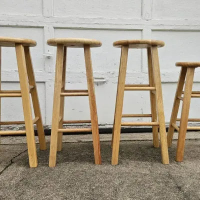 Wooden Stools (4 Total)