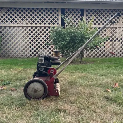 Vintage Gas Powered Reel Lawn Mower 