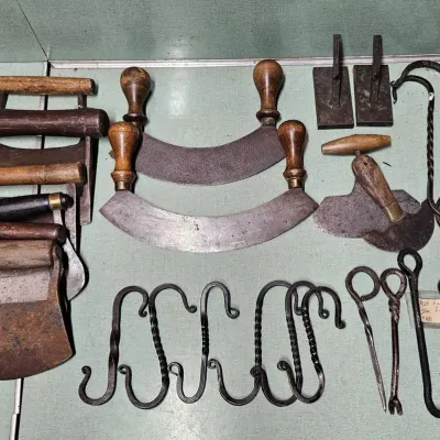Vintage Mezzalumas, Herb Choppers, Hand Forged