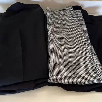 Huge Lot Of Black Pants , Houndstooth Size 10/12