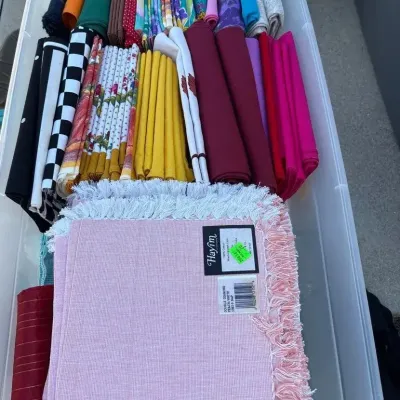 Huge Lot Of Fabric Napkins 